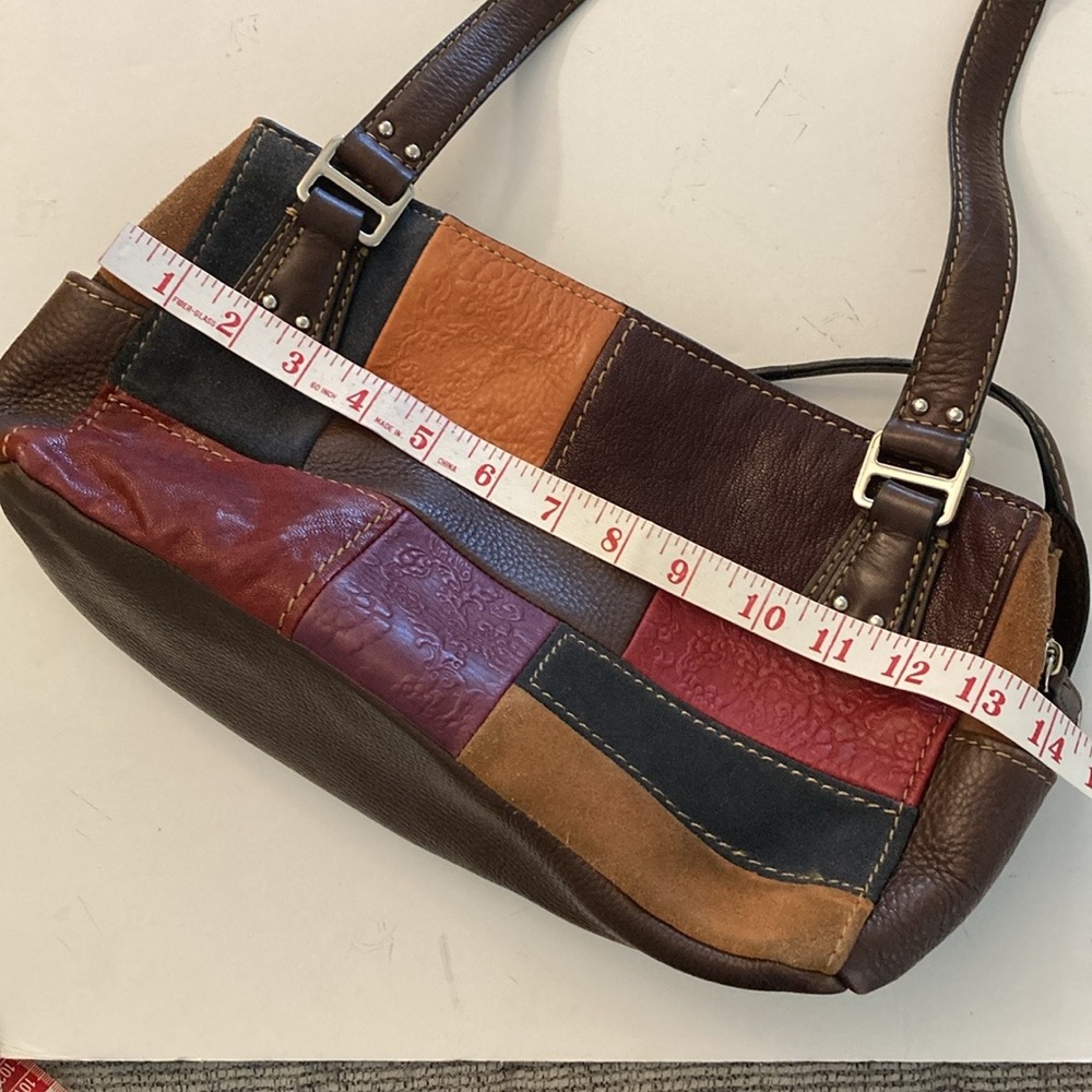 Fossil Patchwork Leather Shoulder Bag - image 6